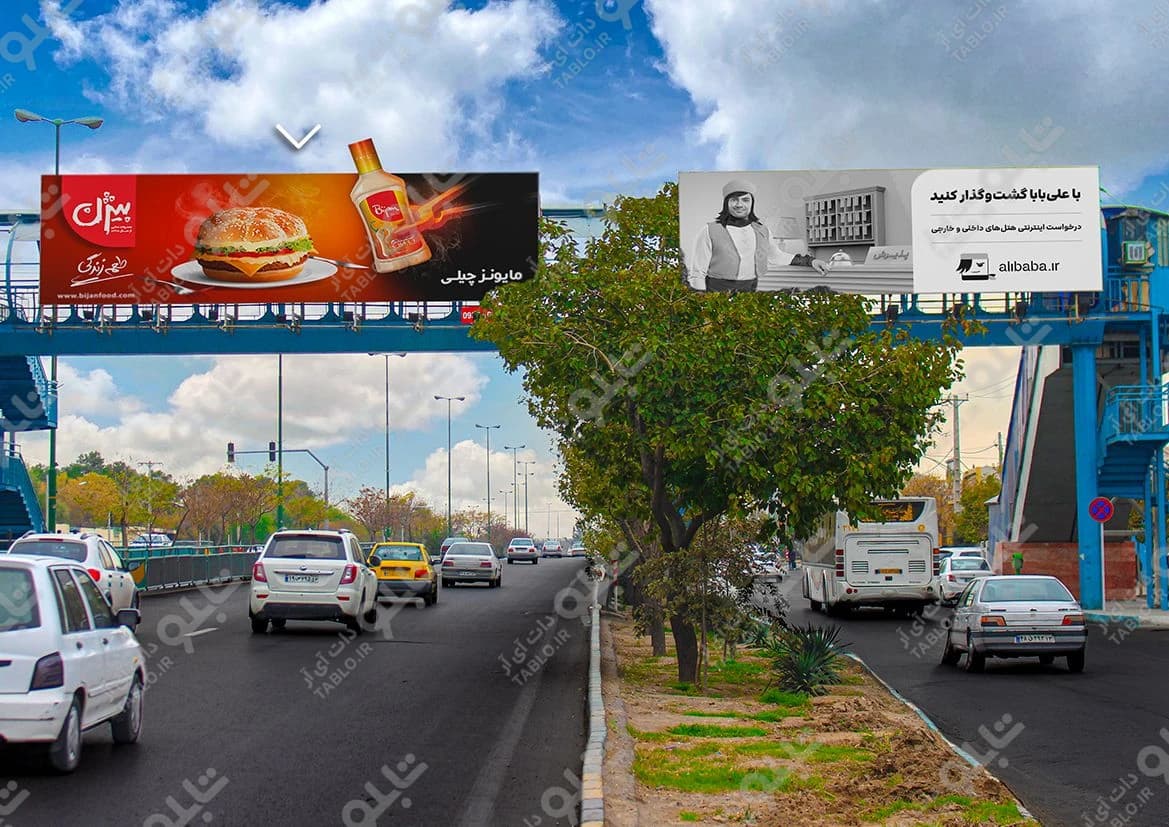 بیلبورد پیشانی پل برج های سپهر