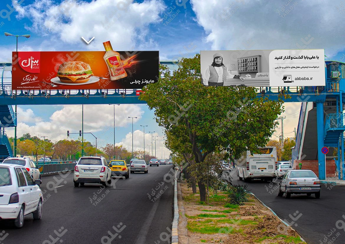 بیلبورد پیشانی پل برج های سپهر