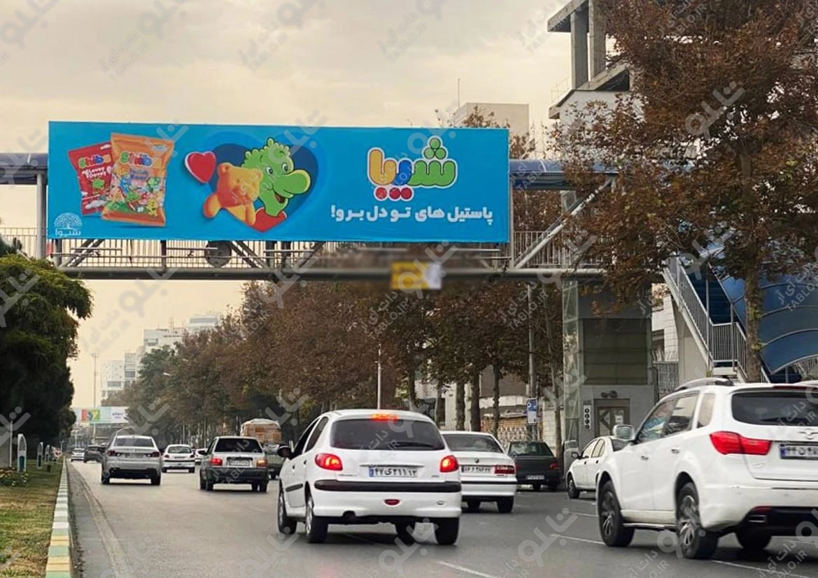 پیشانی پل بلوار فردوسی